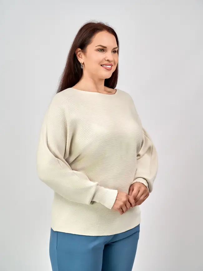 Джемпер в рубчик ЭТТО ПЛЮС 717 Размер 48-58 фото 54