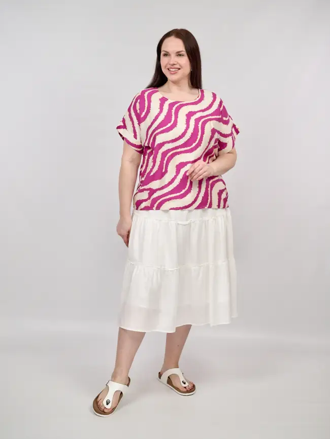 Юбка ярусная 1167 размер 48- 54 фото 2