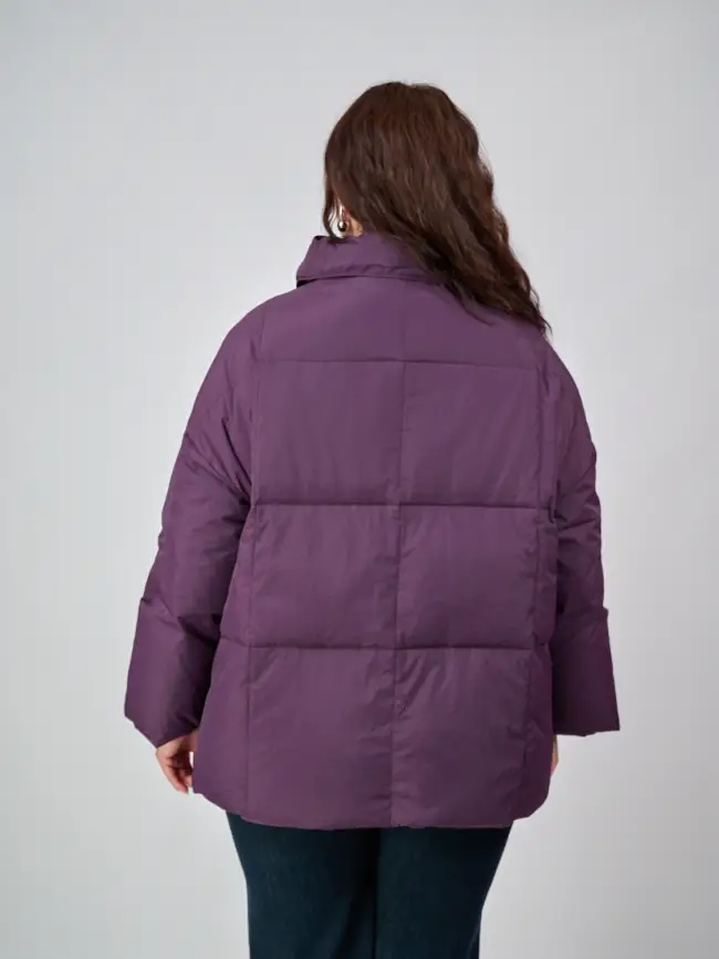 Пуховик женский с шарфом 8358 Размер 50-58 фото 125