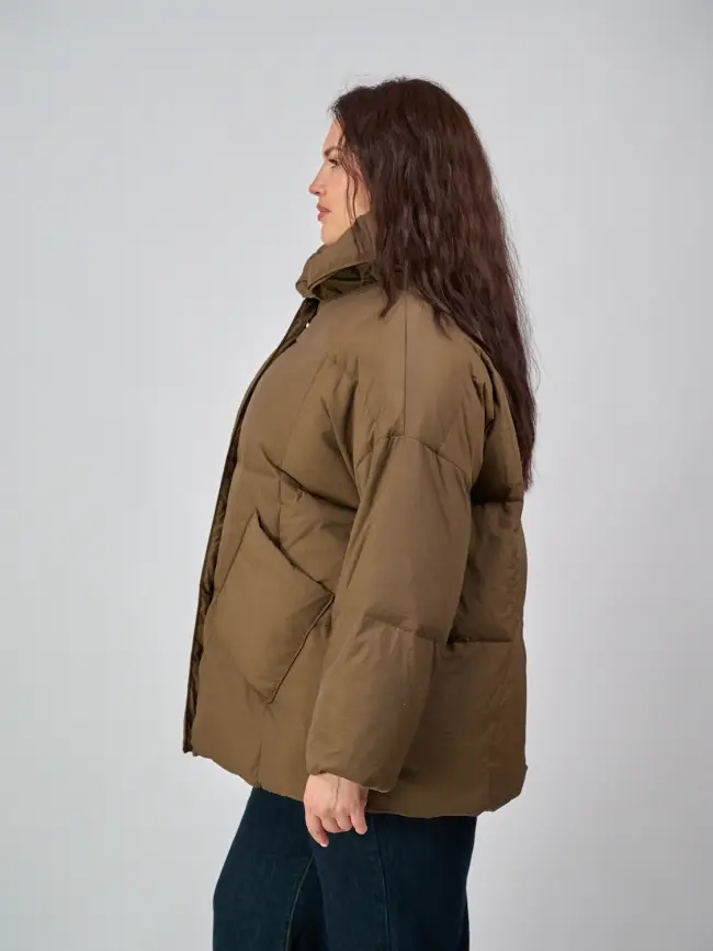 Пуховик женский с шарфом 8358 Размер 50-58 фото 83