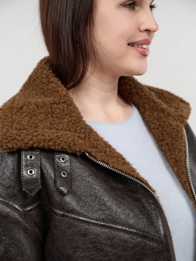 Дубленка авиатор 18907 Размер 50-54 фото 24