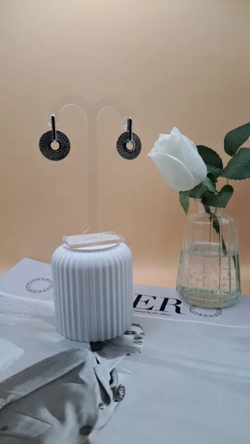 Серьги с подвеской колесо Б550033 фото 3