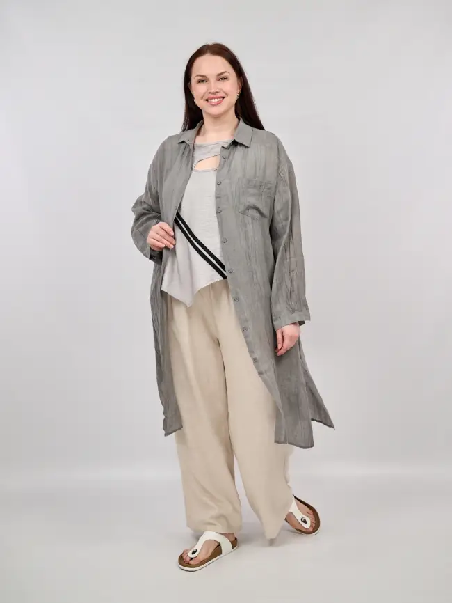 Блуза 01170 Размер 54-58(серый) фото 5