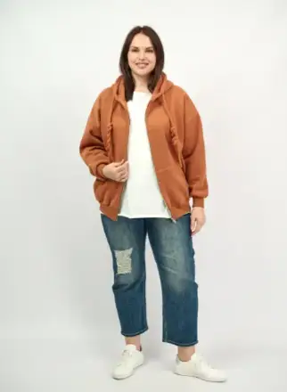 Худи зип утепленное оверсайз 506 Размер 50-58 фото 248