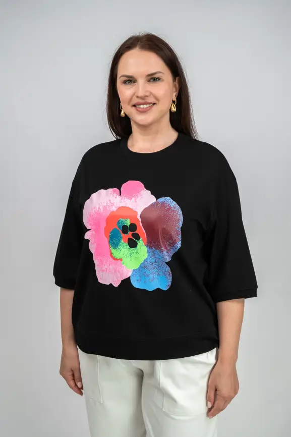 Лонгслив Цветы 25001 ЭТТОПЛЮС фото 21