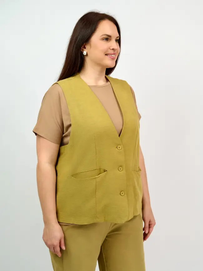 Удлиненный жилет 25018 Размер 50-58 фото 13