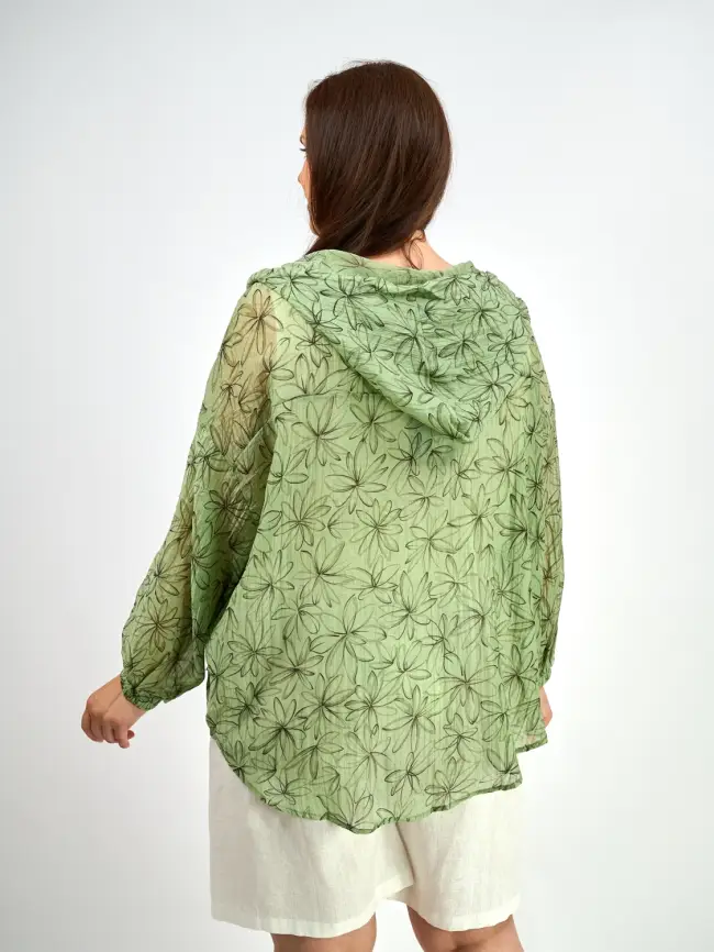 Ветровка-пыльник в цветок 9176 фото 5