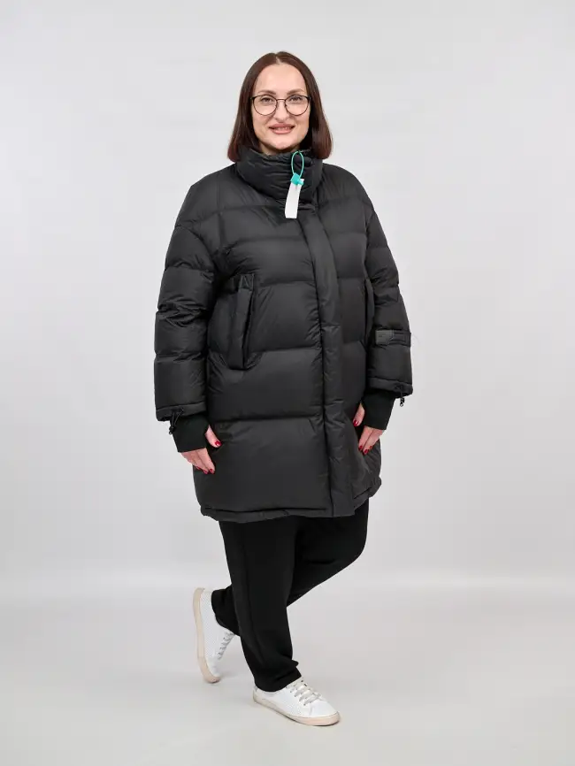 Полупальто пуховое 873 Размер 48-54 фото 15