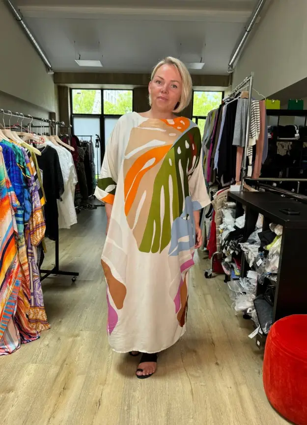 Платье лист Монстеры (молоко) ЭТТО ПЛЮС 2321-1 фото 12