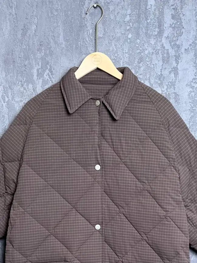 Пуховое пальто 61010 Размер 50-56 фото 28