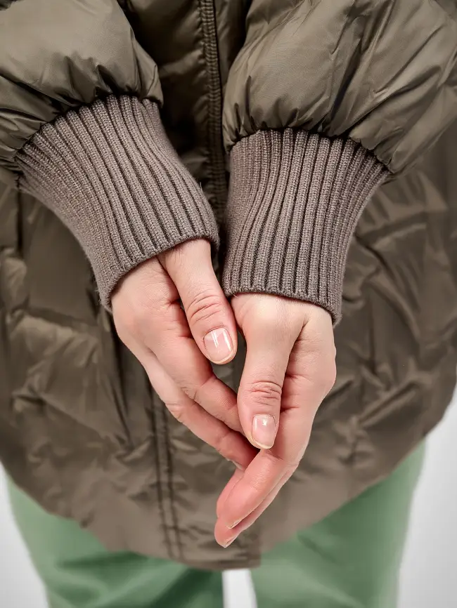 Пальто с вязаным капюшоном №2 8893 фото 17