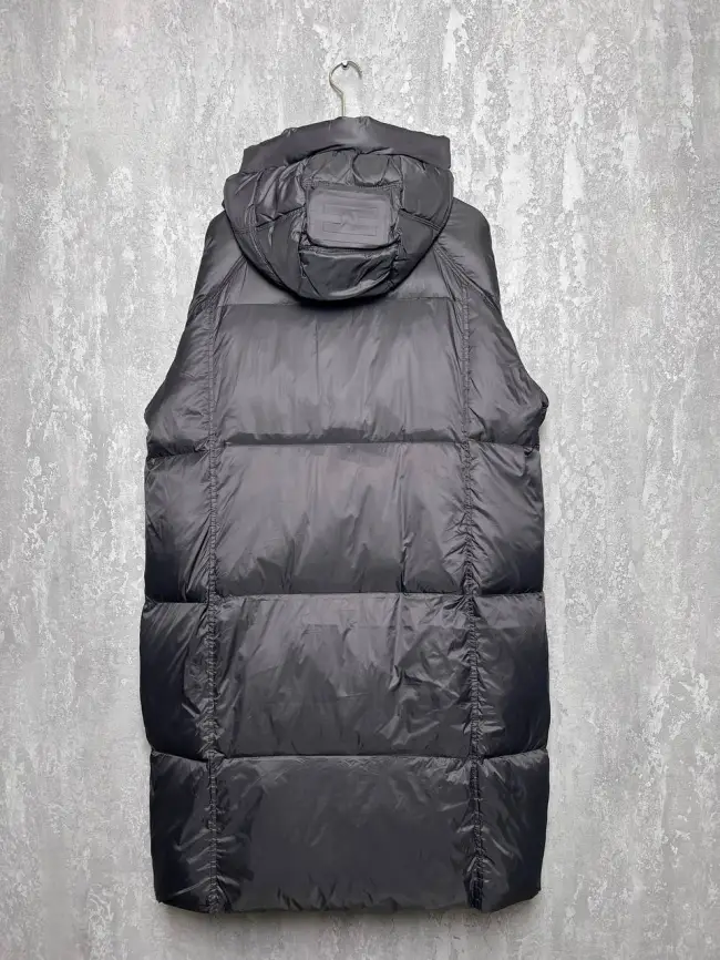 Пуховое пальто с кожаной вставкой 03741 фото 19