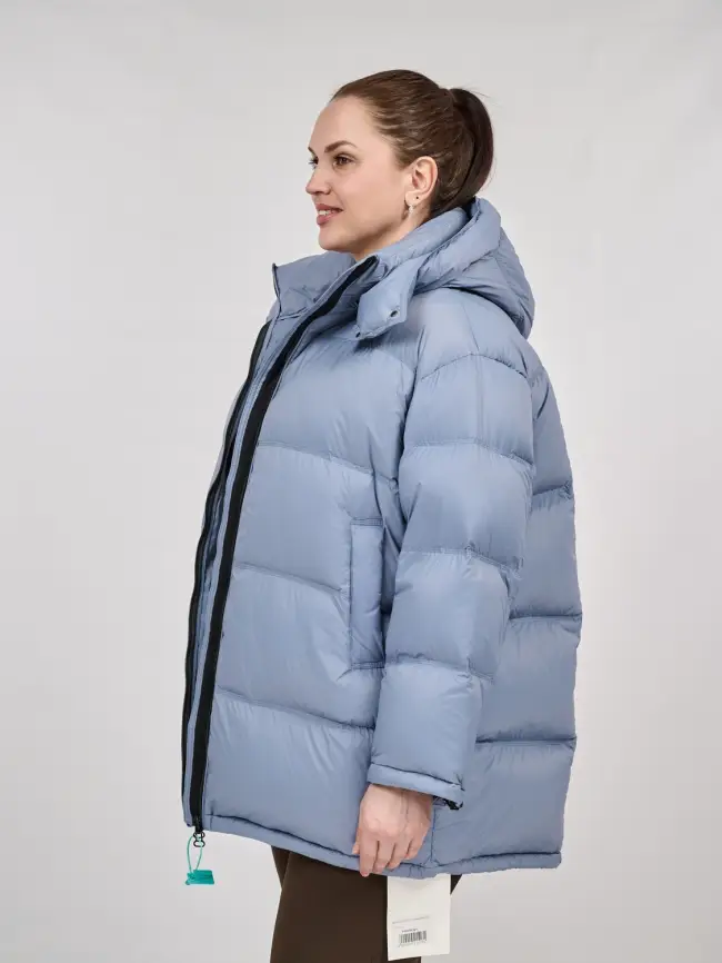 Пуховик зимний 9906 удлиненный Размер 50-60 фото 3