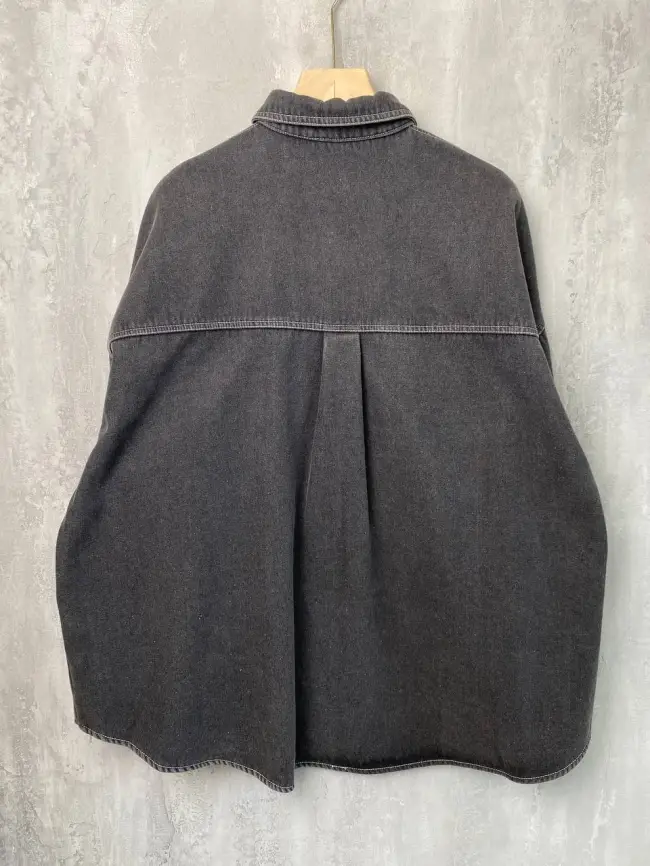 Джинсовая утеплённая рубашка фото 2