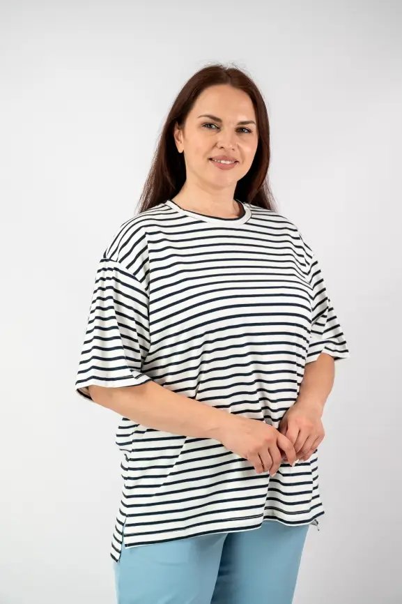 Футболка в полоску ЭттоПлюс 034 Размер 50-58 фото 100