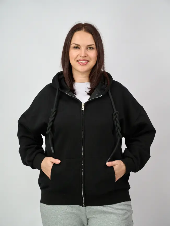 Худи зип утепленное оверсайз размер 50-58 506 фото 108