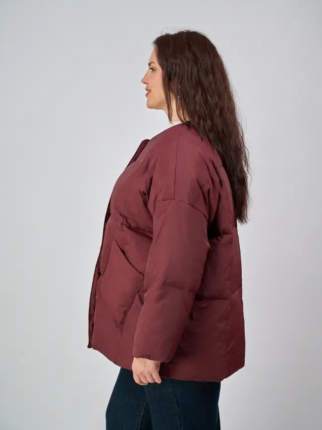 Пуховик женский с шарфом 8358 Размер 50-58 фото 116