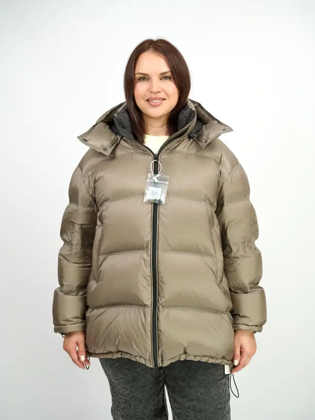 Пуховик зимний 9903 удлиненный Размер 50-60 фото 4