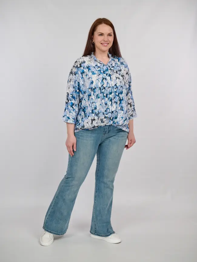 Блуза ЭттоПлюс 34183 Размер 50-58 фото 4