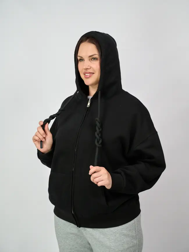 Худи зип утепленное оверсайз размер 50-58 506 фото 105