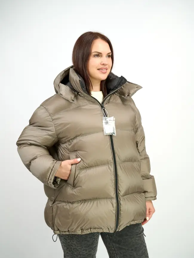 Пуховик зимний 9903 удлиненный Размер 50-60 фото 5