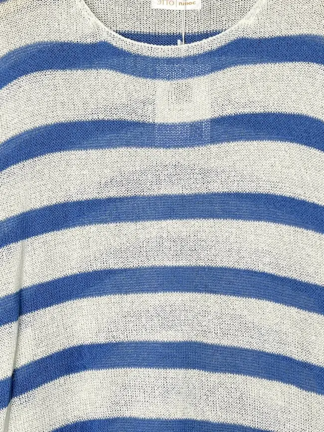 Джемпер облегченный в полоску ЭттоПлюс 25107 Размер 54-58 фото 11