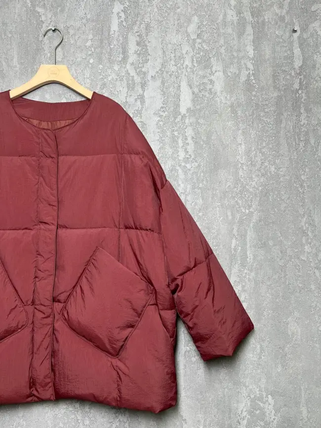 Пуховик женский с шарфом 8358 Размер 50-58 фото 121