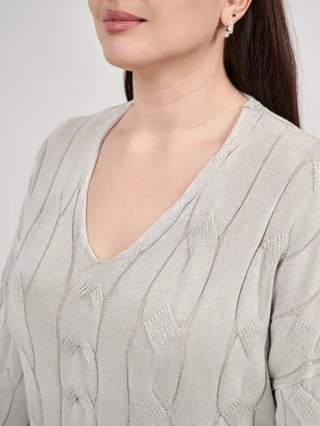 Джемпер Италия косы 3388 Размер 50-58 фото 69