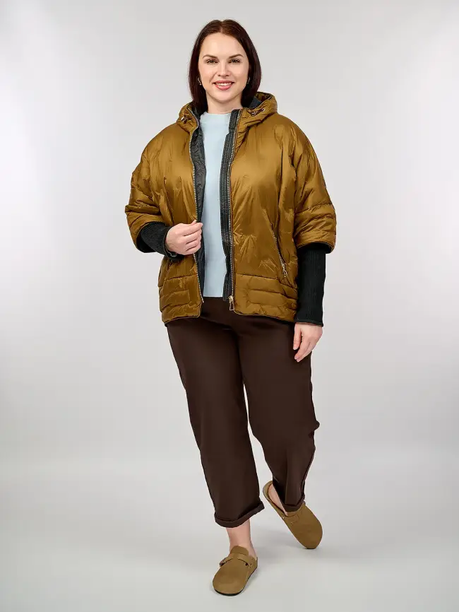 Куртка с трикотажным рукавом 6560 фото 21