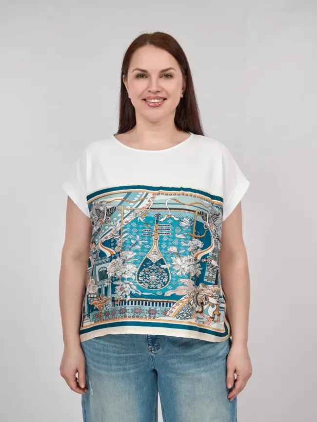 Блуза Италия 8860 Размер 50-58 фото 3