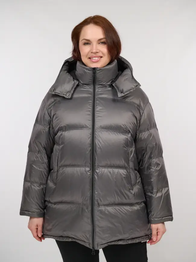 Пуховик зимний 9903 удлиненный Размер 50-60 фото 78
