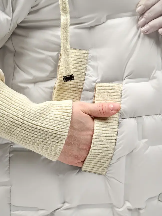 Пуховое пальто 6562 Размер 48-56 фото 15