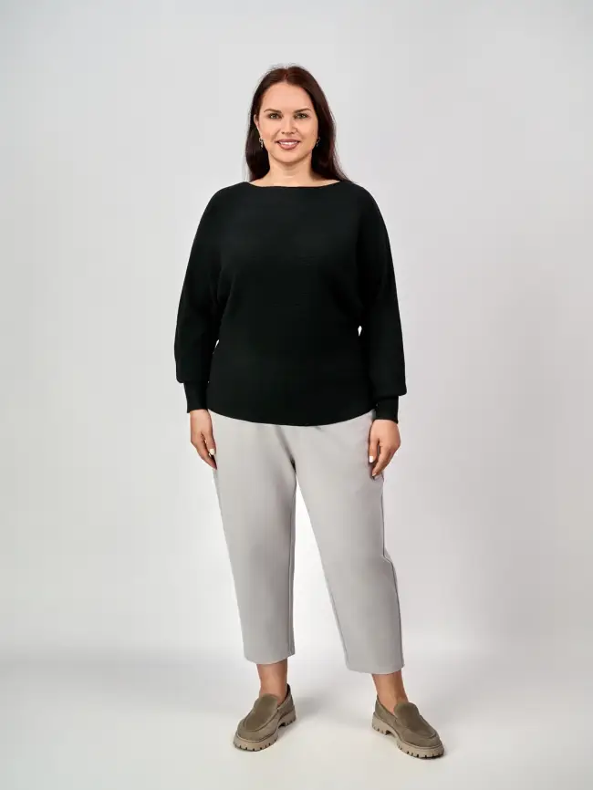 Джемпер в рубчик ЭТТО ПЛЮС 717 Размер 48-58 фото 3