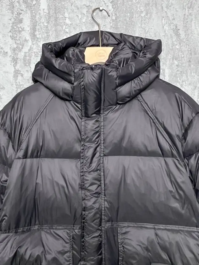 Пуховое пальто с кожаной вставкой 03741 фото 16