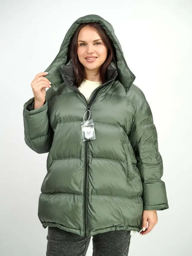 Пуховик зимний 9903 удлиненный Размер 50-60 фото 28