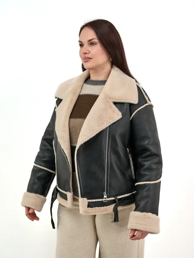 Дубленка авиатор 12105 Размер 46-52 фото 18