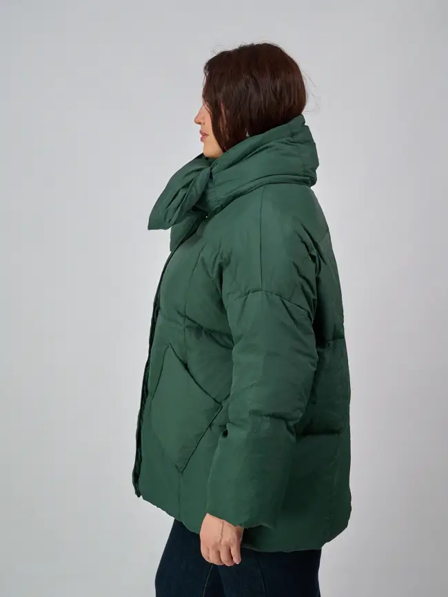 Пуховик женский с шарфом 8358 Размер 50-58 фото 71