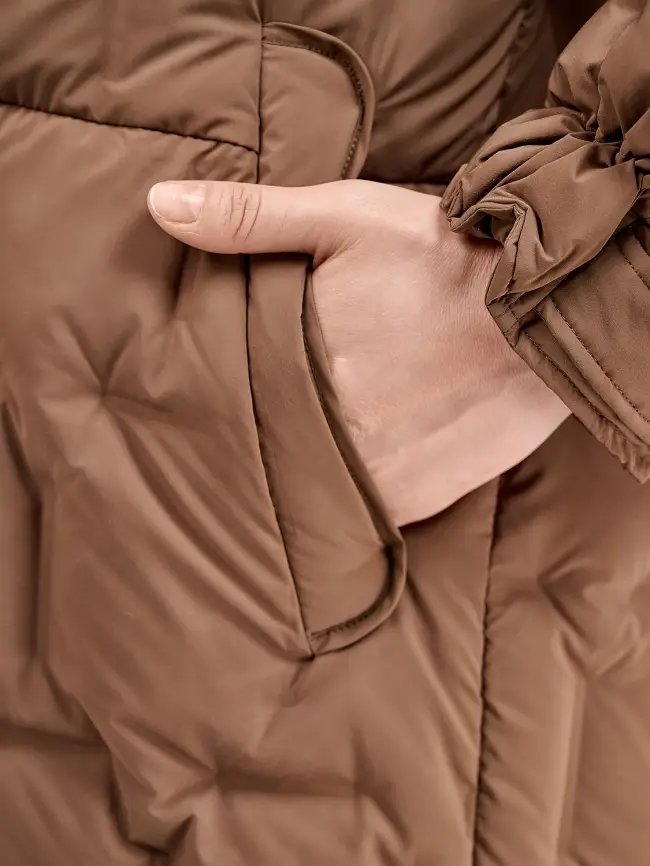 Пуховое пальто 6325 Размер 46-56 фото 19