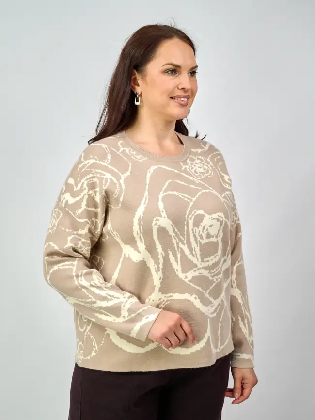 Свитер с круглым горлом ЭттоПлюс 777 Размер 52-58 фото 12