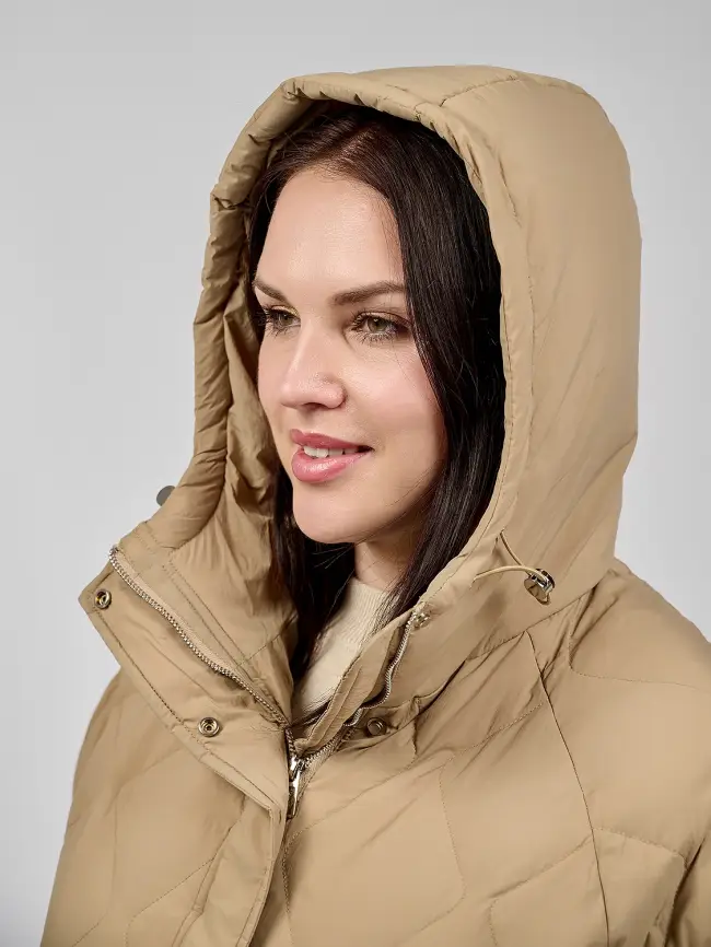 Стеганая куртка с капюшоном 8815 фото 51