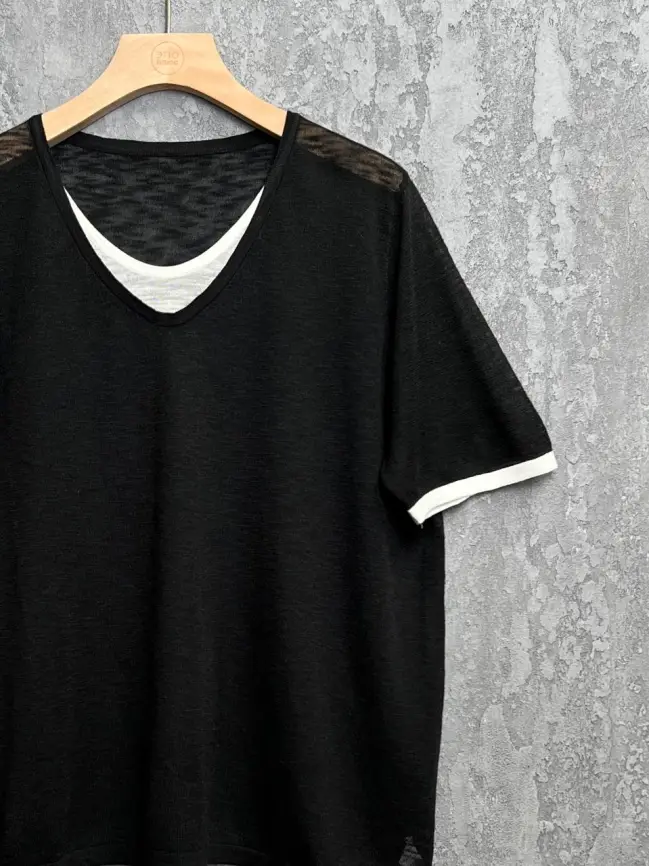 Джемпер короткий рукав 23066 размер 50- 58 фото 7