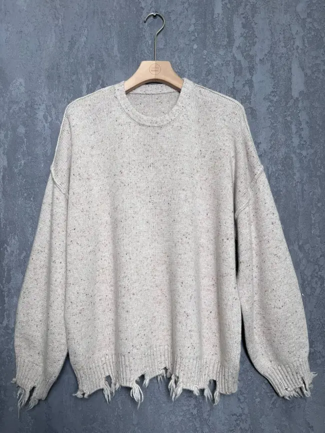 Джемпер рваный оверсайз 58196 Размер 48-58 фото 33