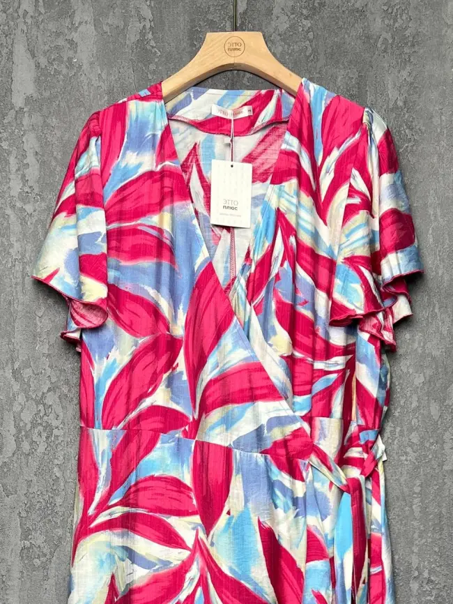 Платье на запахе ЭттоПлюс 044 размеры 48 - 58 фото 32