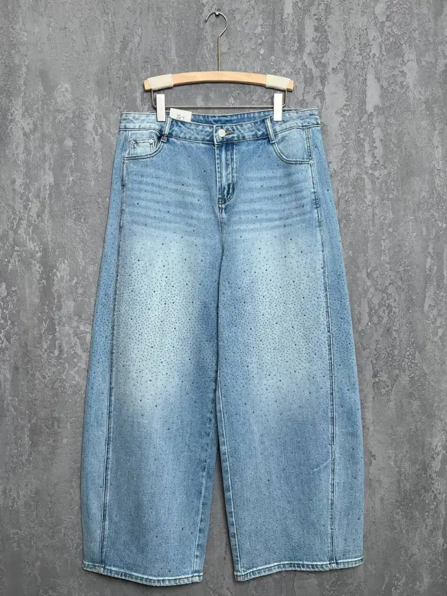 Джинсы в стразах 6788 Размеры 52-58 фото 22