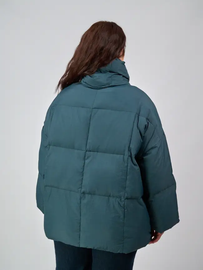 Пуховик женский с шарфом 8358 Размер 50-58 фото 21