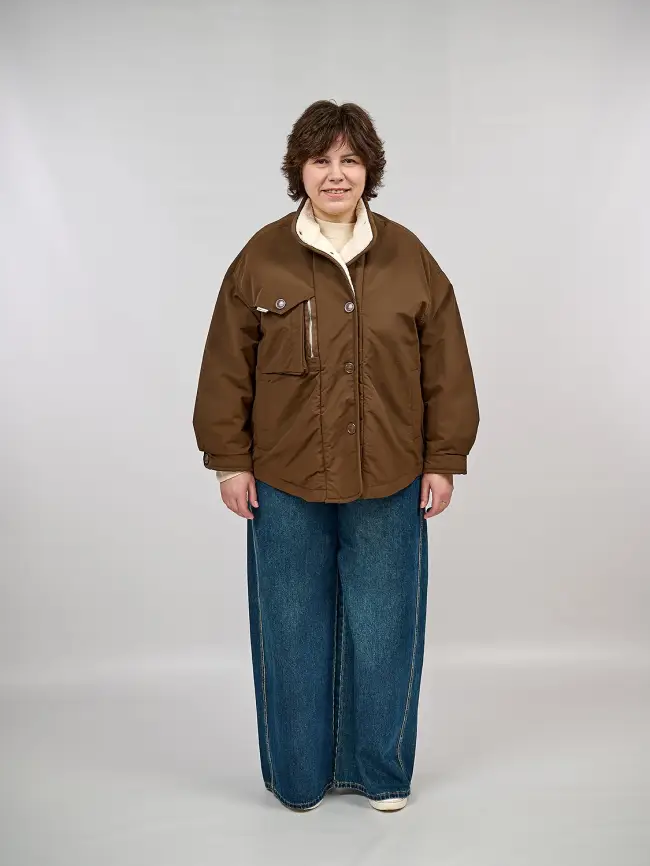 Джинсы палаццо 38785 Размеры 50-54 фото 13