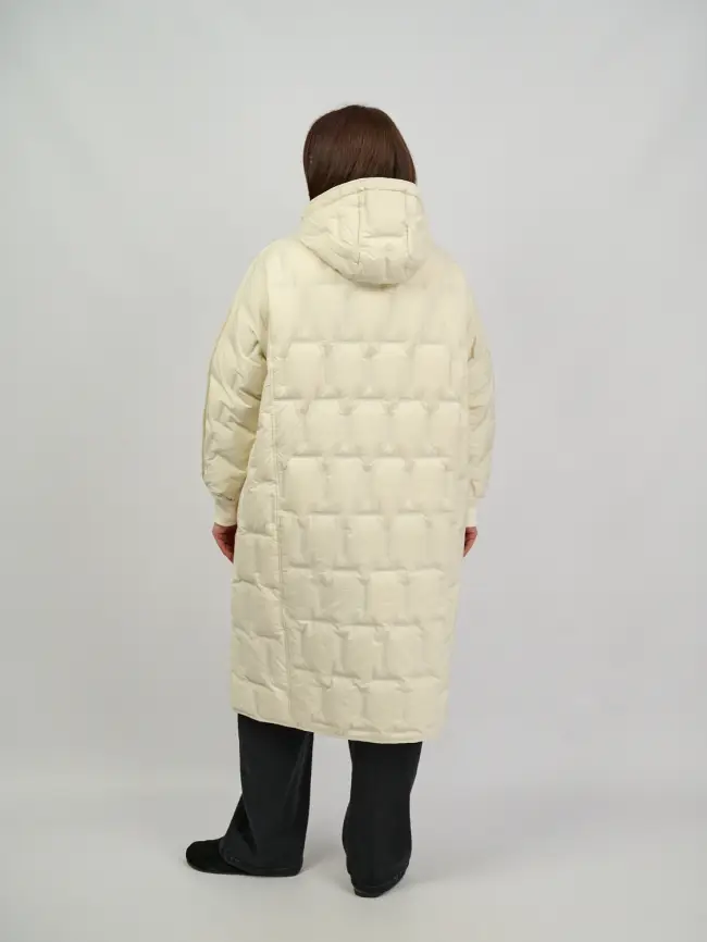 Пуховое пальто 6327 Размеры 50-60 фото 7