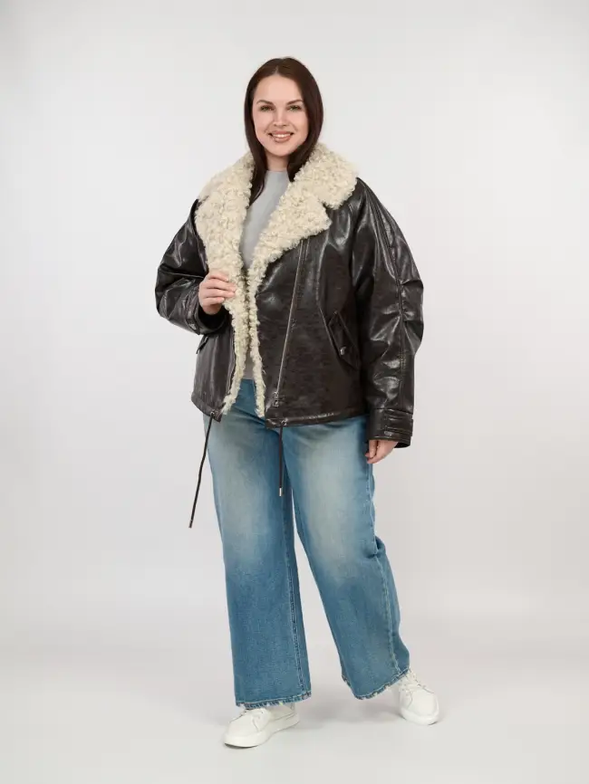 Дубленка 881801 Размер 54-58 фото 2