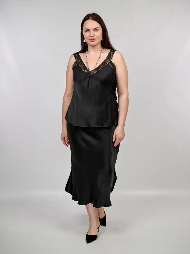 Юбка атлас 9298-1 Размер 48-56 фото 9