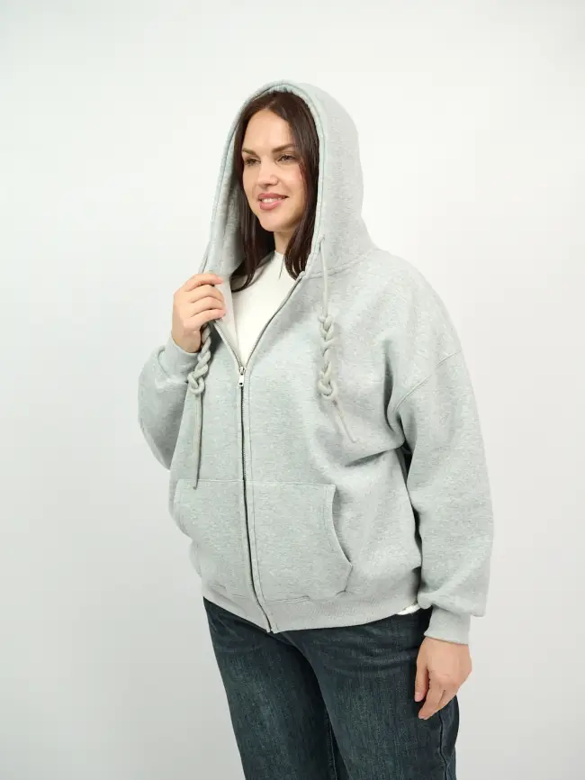 Худи зип утепленное оверсайз размер 50-58 506 фото 122